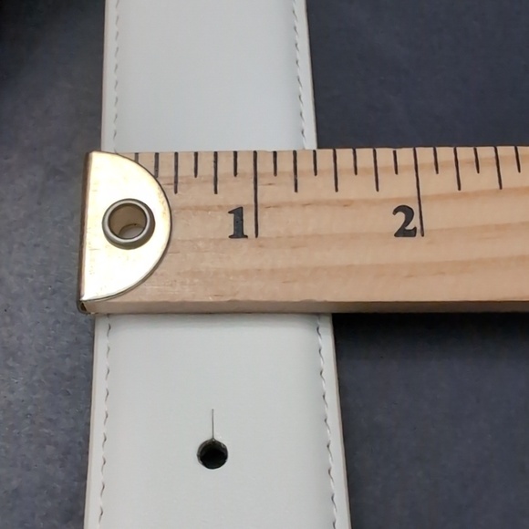 Longball Men's White/Cream Genuine Leather Belt. - Picture 8 of 8